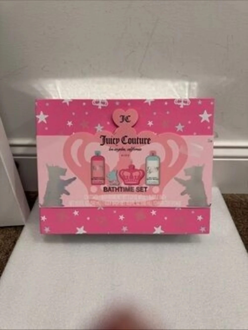Juicy Couture Kids Pink Bathtime Gift Set with Mint Accents